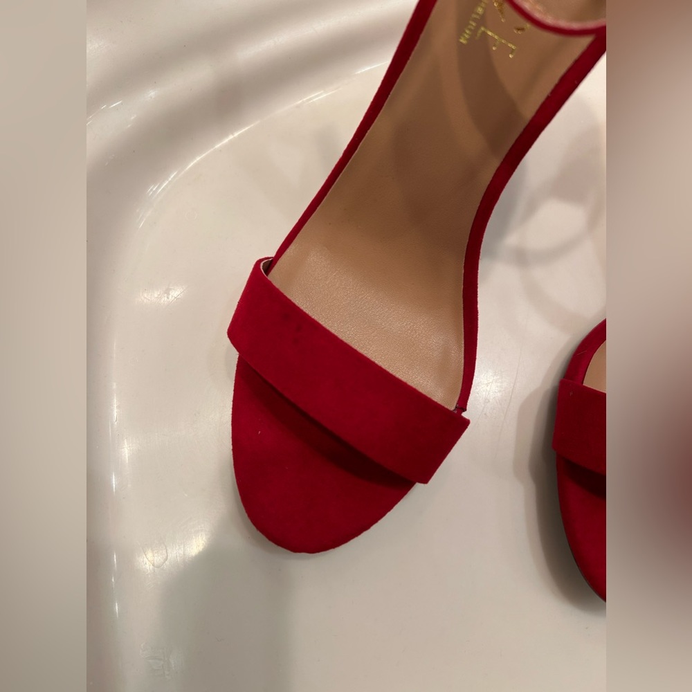 ⭐️Open toe Rouge Red Heels❤️ - Picture 3 of 6